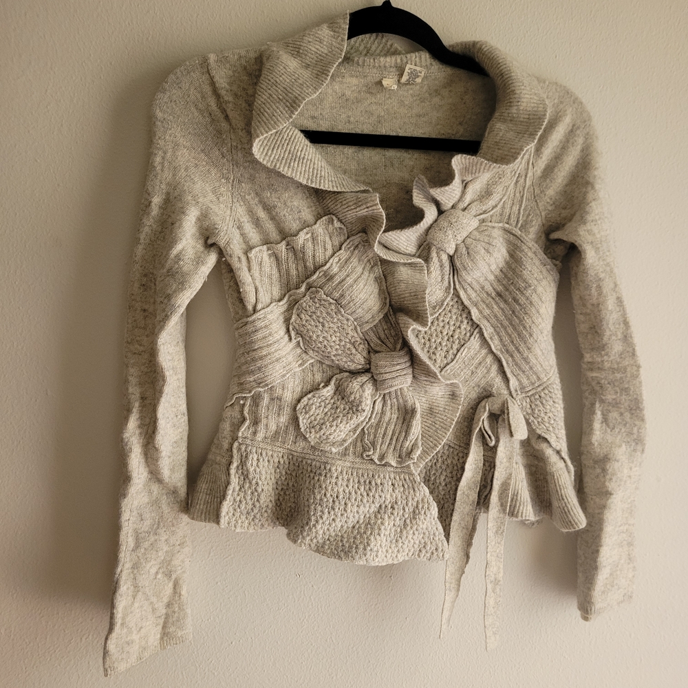 Anthropologie Moth Brand Gorgeous Gray Women's Sweater